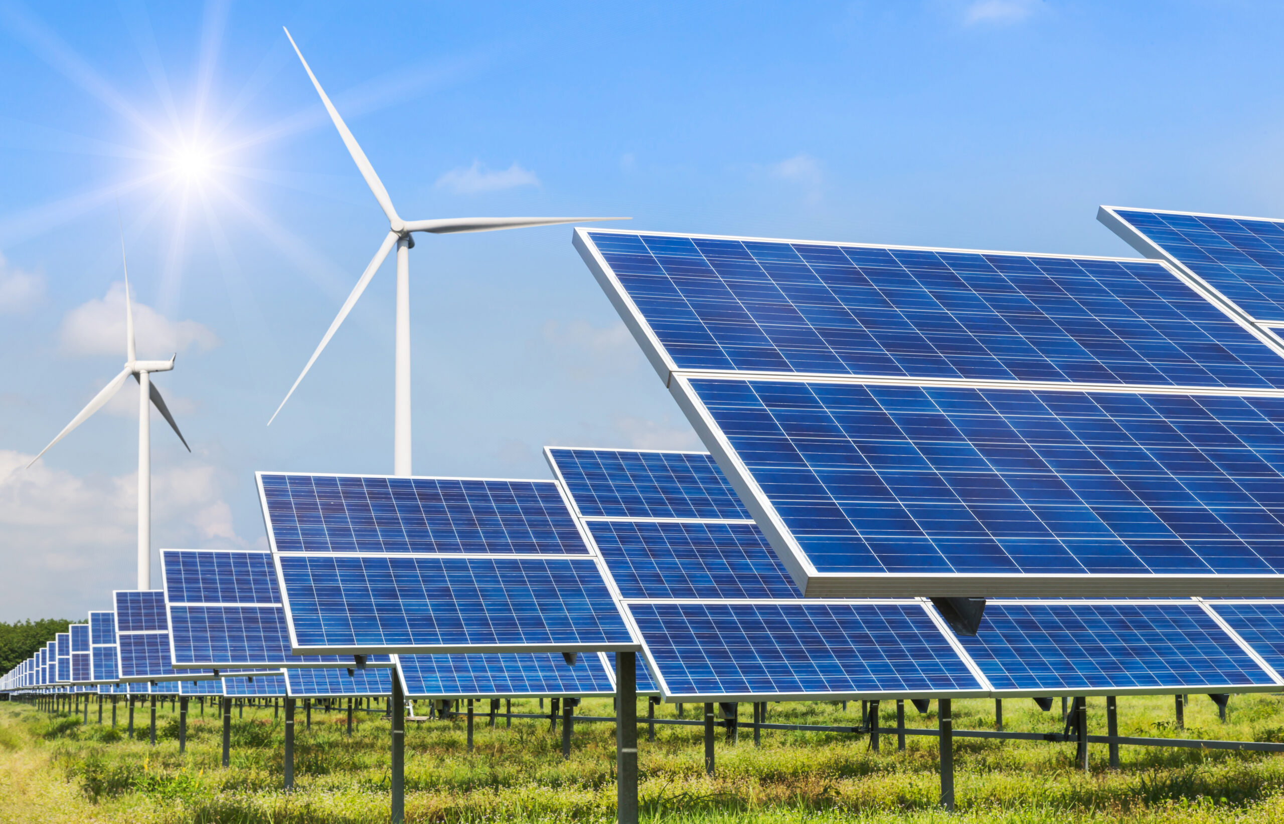 Windräder und Solarmodule