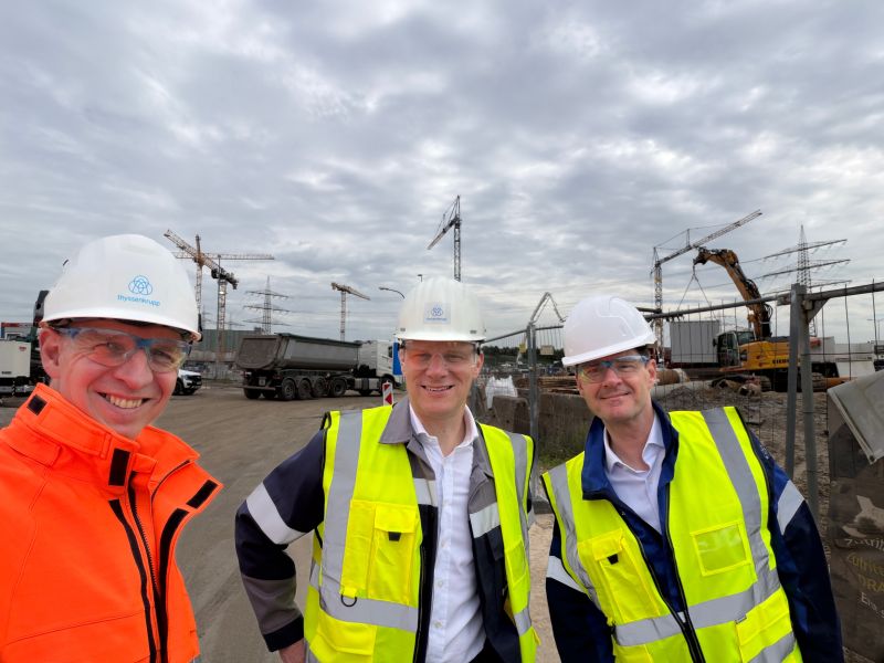 Foto: Vor Ort mit thyssenkrupp Steel und PKF Fasselt