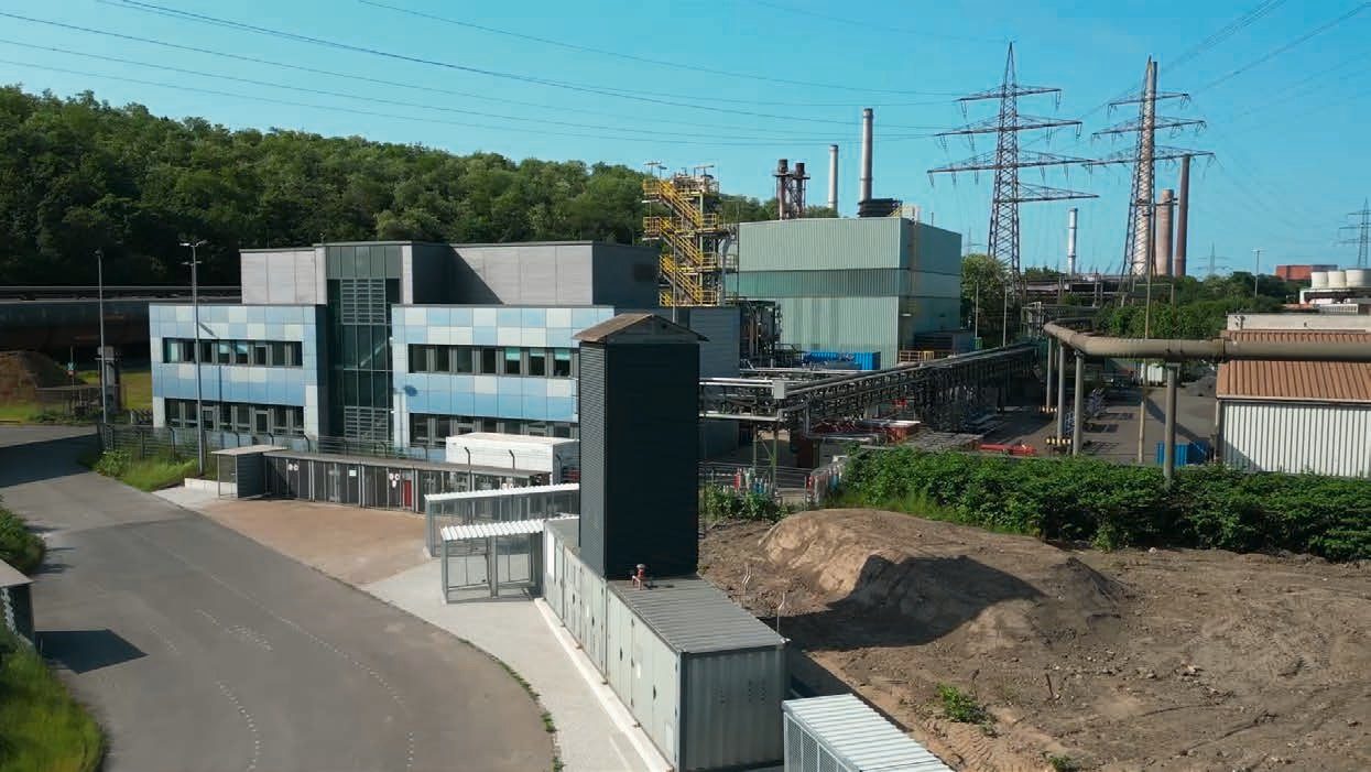 Luftaufnahme des Carbon2Chem®-Technikums in Duisburg